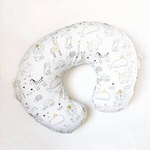 Boppy Nursing Pillow, White/Animal Print
